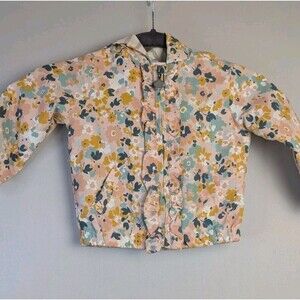 Tommy Bahama Coat Baby Girl 18 Months Pink Floral Zip Lightweight Jacket 18m